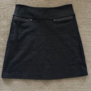 Athleta Black A-Line Skirt with Front Zip Pockets